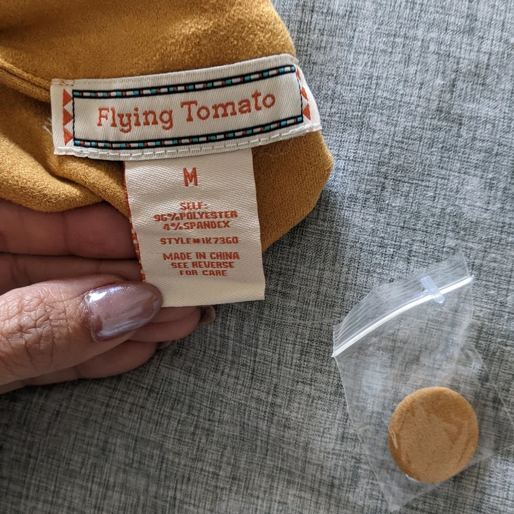 Flying Tomato Camel Fringe Skirt, size medium - Picture 4 of 4